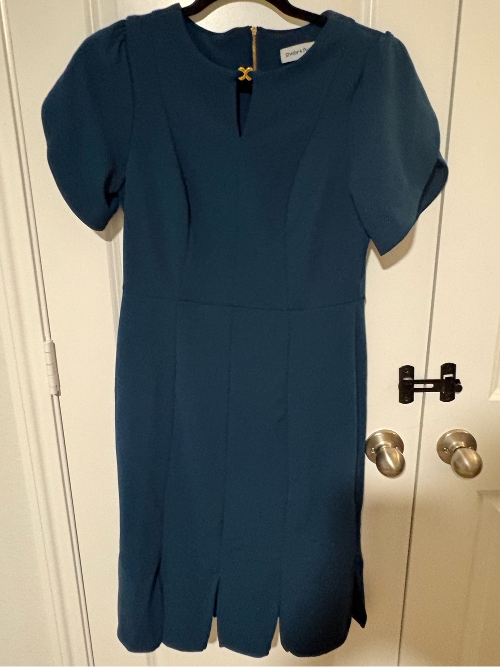 Shelby & Palmer Teal Short Sleeve Dress Size 8